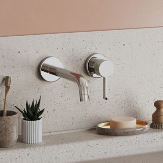 Встраиваемый смеситель для раковины Paini Brera 74CR208 хром